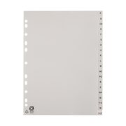 Ordnerregister A4 Blanko, 20 Registerbltter A-Z, grau