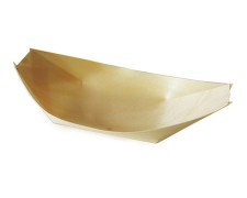 Fingerfood-Schale aus Holz schiffchenfrmig 16,5 x 8,5 cm, 100 Stk.