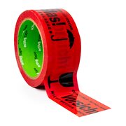 Warnband Klebeband 48mmx66m activaTape Low Noise rot mit Aufdruck Vorsicht Glas