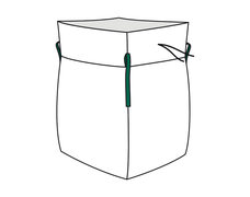 Big Bag 100x100x100cm unbeschichtet SWL 1.000kg mit Schrze