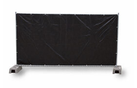 Bauzaunplane ge�st 1,76 x 3,41 m 150 g/m� schwarz