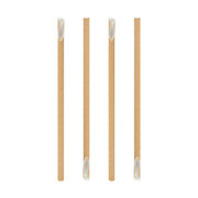 Trinkhalme aus Papier mit Lffel dick, braun natur 8mm 21cm, 50 Stk.