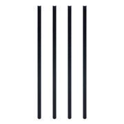 Trinkhalme aus Papier dick, schwarz 8mm 25cm, 150 Stk.