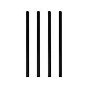 Trinkhalme Strohhalme Kunststoff PP Mehrweg schwarz 150 mm  7mm, 500 Stk.