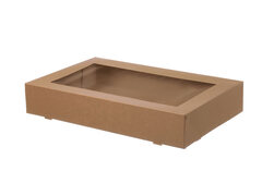 Fensterkarton Cateringkarton Geschenkkarton Transportkarton mit Sichtfenster 55 x 37,5 x 8 cm