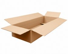 Faltkarton 1200x410x(100)-210mm (Auenma) mit variabler Hhe 2-wellig braun