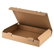 Versandkarton 343x250x49mm schnelle Aufrichtung mit Steckverschluss Maxibrief und Warensendung braun B-WARE