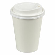 Hei- und Kaltgetrnkebecher wei, mit Deckel, Pappe beschichtet 200 ml 50 Stk.