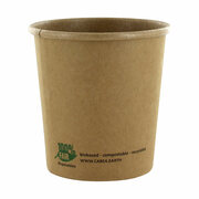 PAPSTAR Bio-Suppenbecher Pappe rund 470 ml braun biologisch abbaubar, 25 Stk.