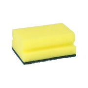 Topfreiniger Abwaschschw�mme eckig 4,1x 9,5x 6,8 cm gelb/gr�n mit Griffrille kratzend, 6 Stk.