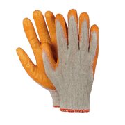 Arbeitshandschuhe, Montagehandschuhe Baumwolle Latex Gre L-9 orange, 10 Paar
