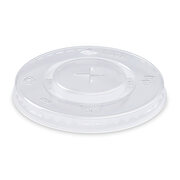 Deckel mit Kreuzschlitz f�r Pappbecher mit � 90mm aus rPET, 100 Stk.