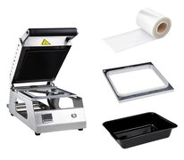 Siegelger�t WX-78600 - 700 Watt / 230 Volt inkl. 320 Men�schalen ungeteilt, Siegelfolie und passendem Siegelrahmenahmen