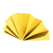 DekoStar Servietten 38 x 38cm gelb, Gepr�gte Tischservietten Tischdekoration, 50 Stk.