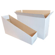 Faltkarton Regalkarton Lagerkarton perforiert 400x105x220mm (Außenmaß) 1-wellig weiß
