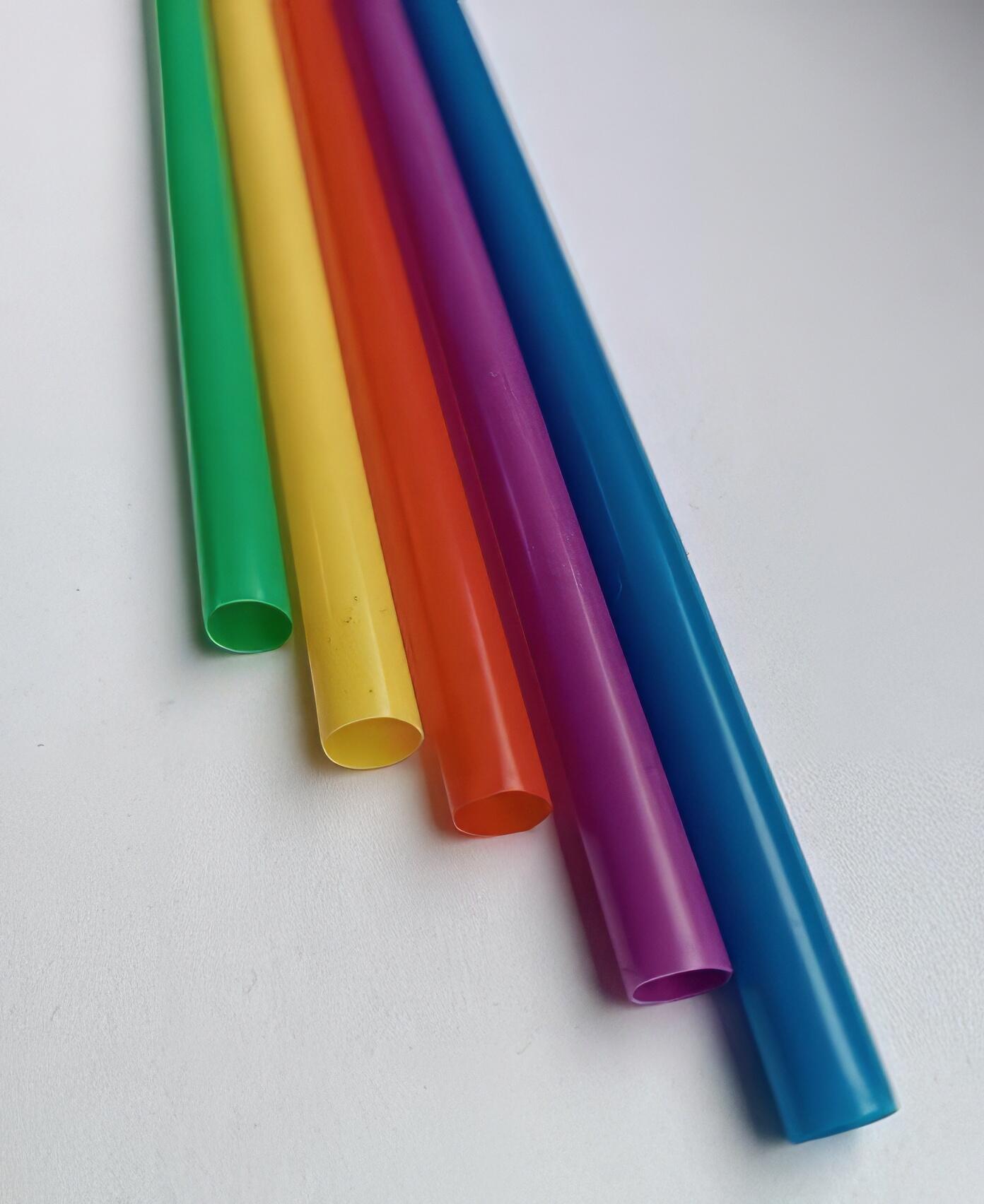 Trinkhalme Strohhalme Kunststoff PP Mehrweg bunt 240 mm � 8mm, 500 Stk.