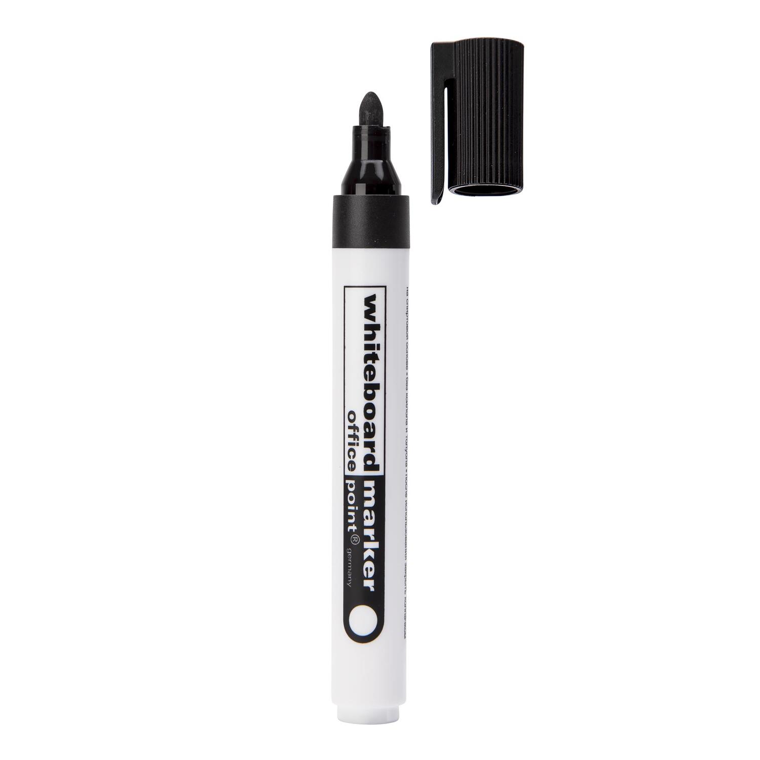 Whiteboard Marker 1-5mm Rundspitze schwarz, 10 Stk.