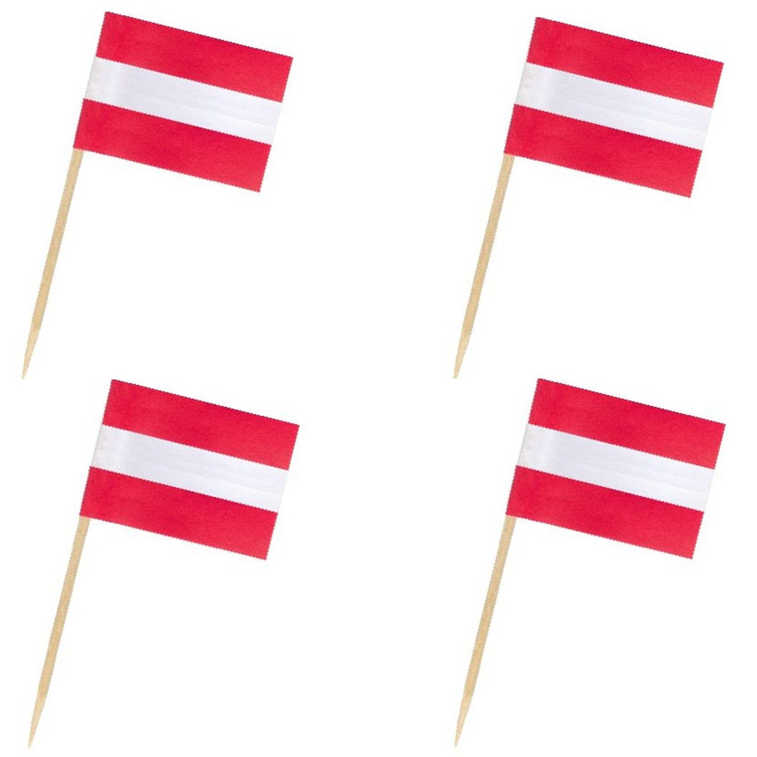 Flaggenpicker Fahnenpicker Deko-Picker Land �sterreich,  50 Stk.