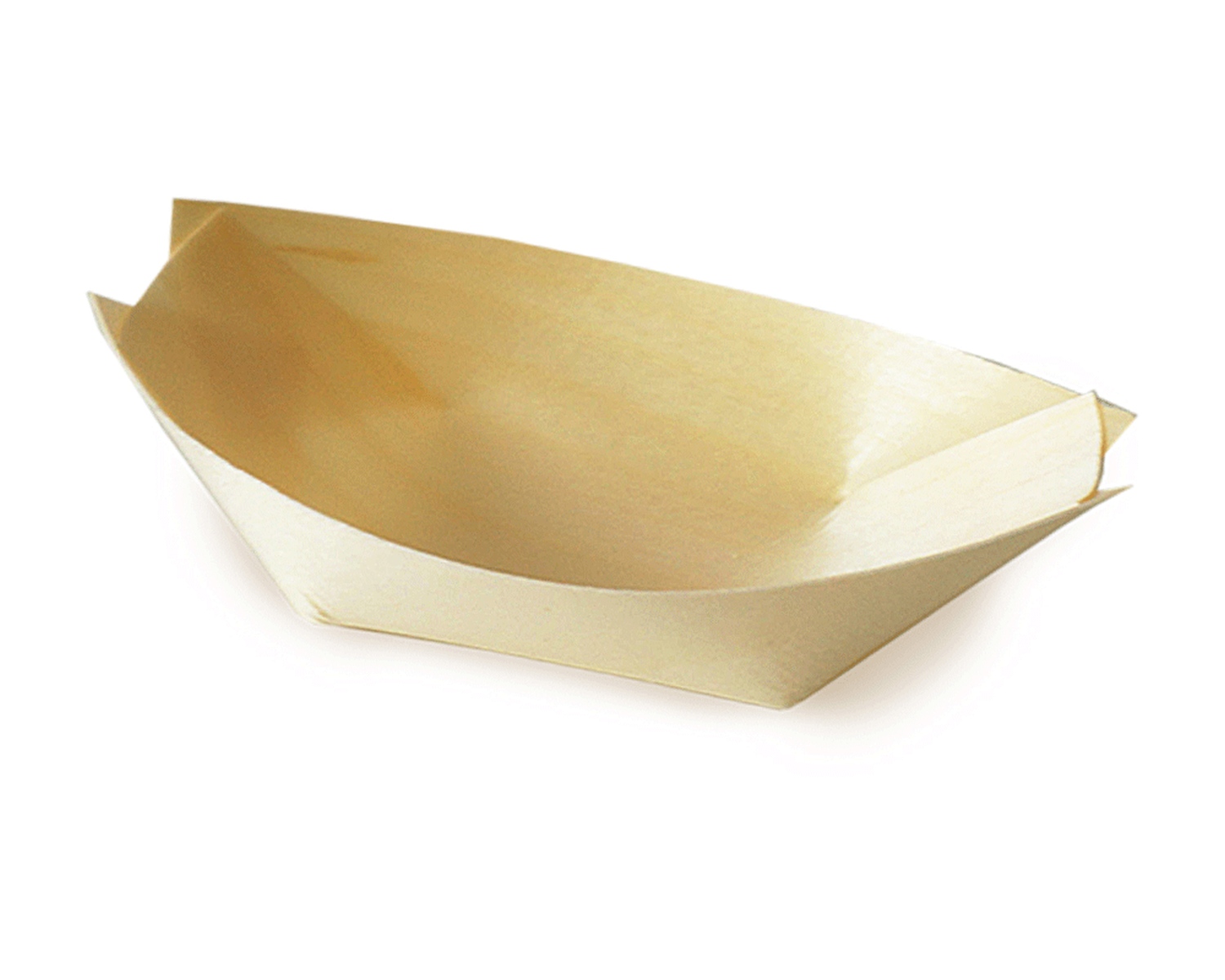 Fingerfood-Schale aus Holz schiffchenf�rmig  9 x 6 cm, 100 Stk.