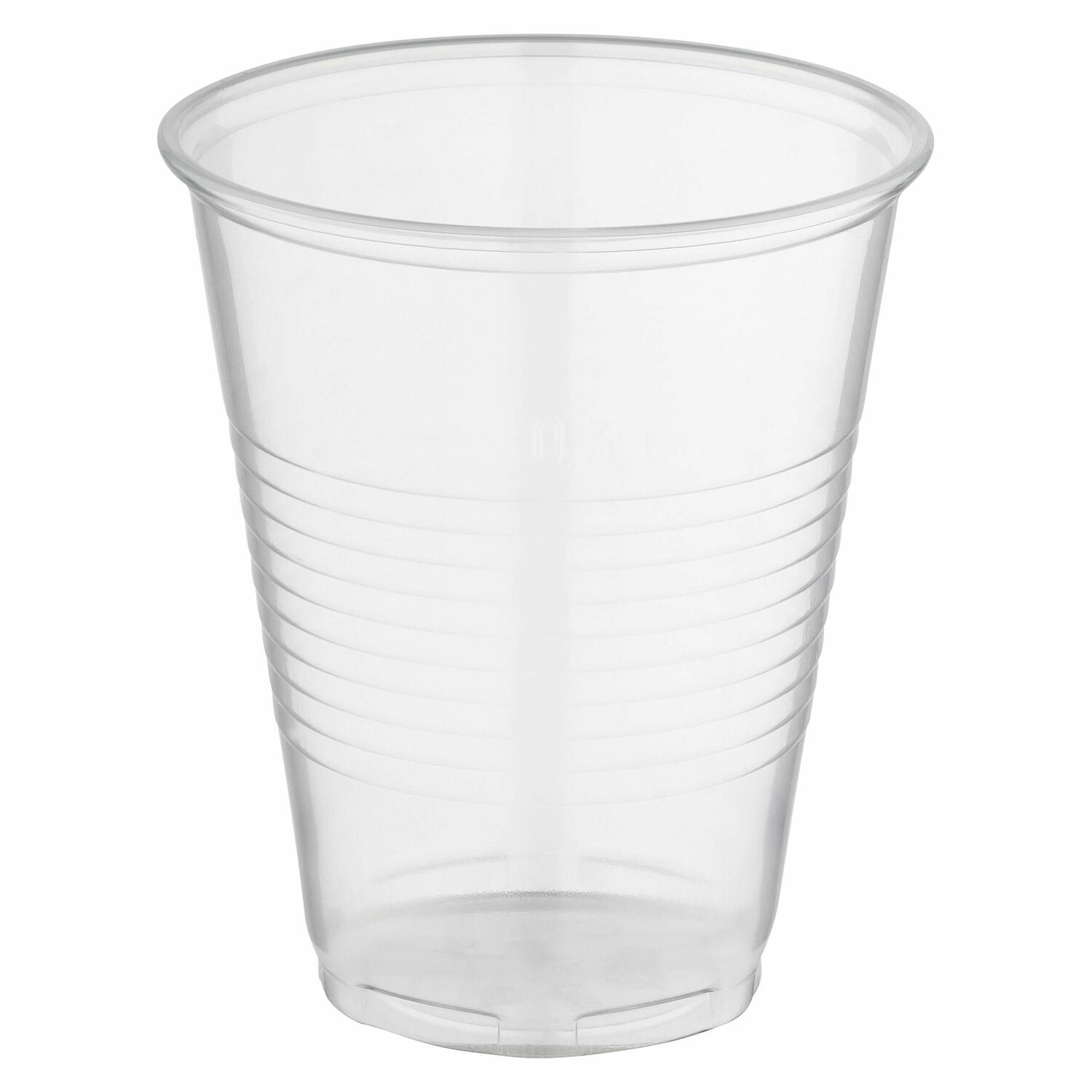 Trinkbecher klar mit Eichstrich 0,3 l, 300ml, PP, stabil, � 95 mm, 50 Stk.