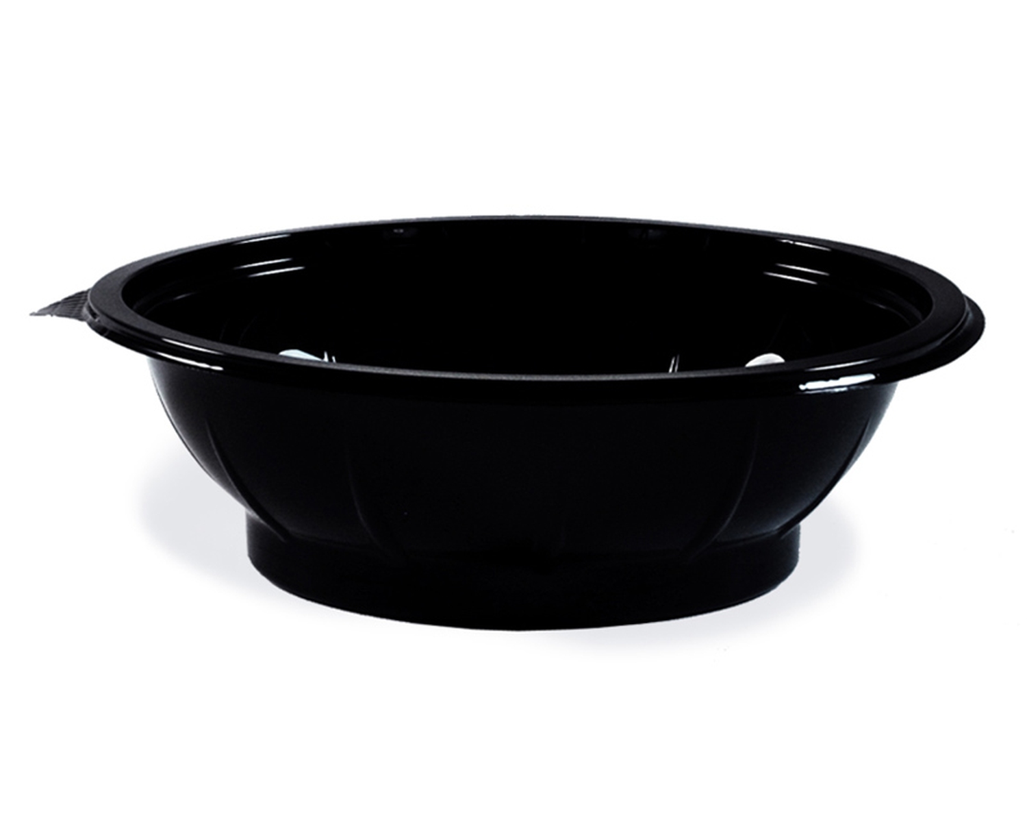 Salatschalen rund � 17,6 x 4,8 cm schwarz 500 ml (PET), 50 Stk.