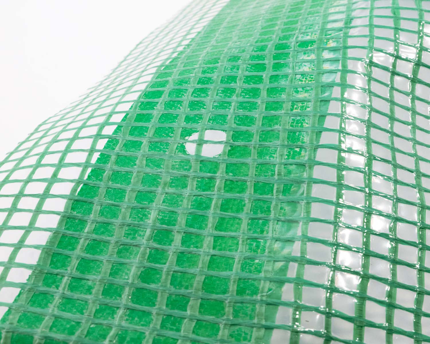Gitterplane Gitterfolie 1,5 x 10 m transparent grnes Gitter Nagelrand verstrkt