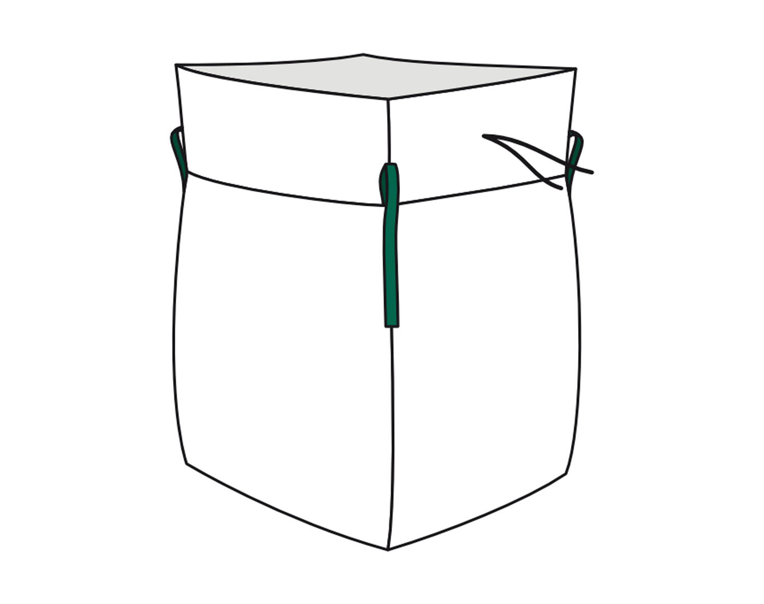 Big Bag 100x100x100cm unbeschichtet SWL 1.000kg mit Schrze