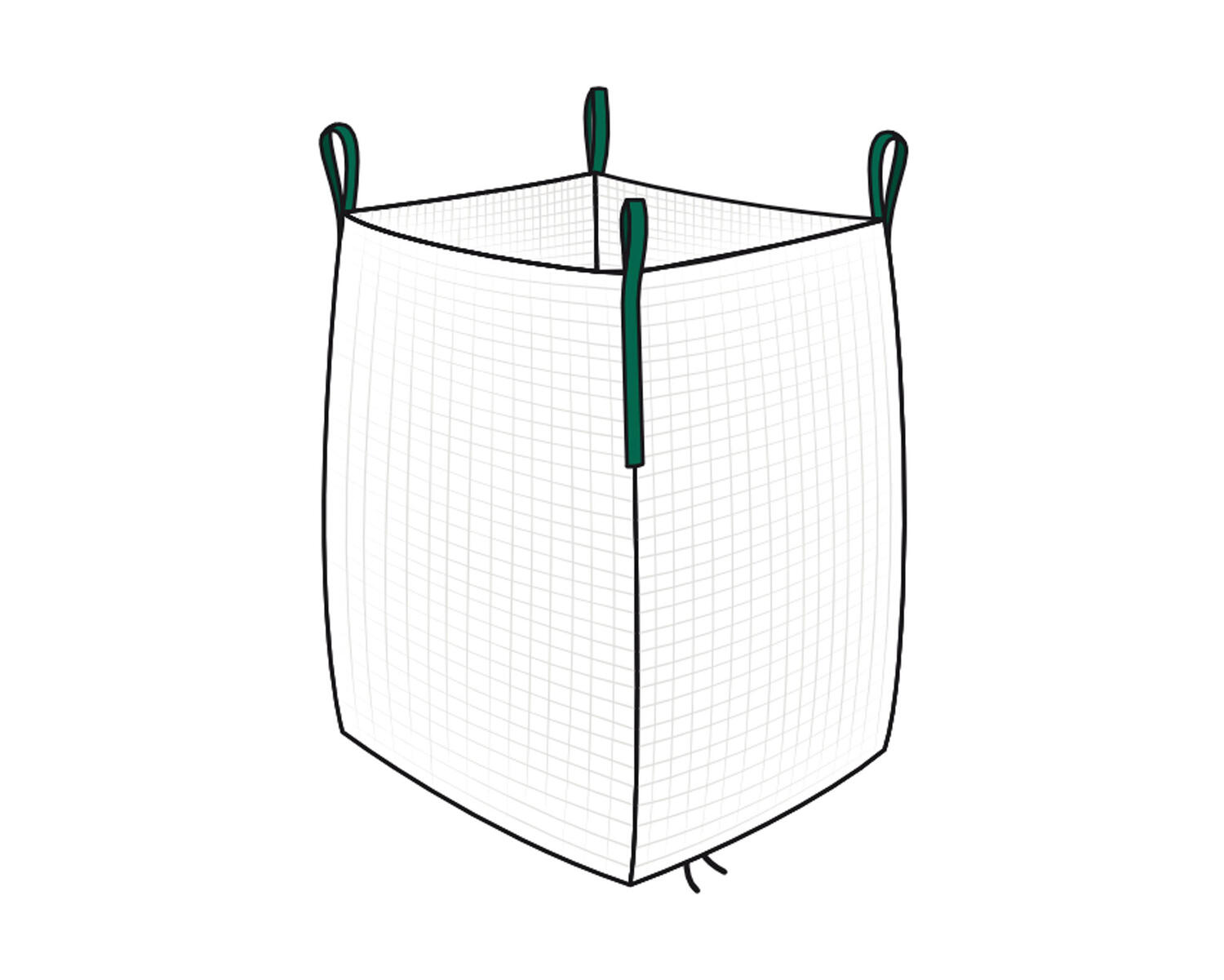 Big Bag 100x100x160cm fr Brennholz mit Sternenboden