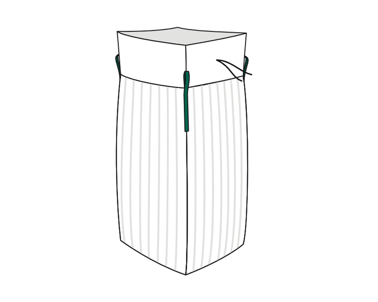 Big Bag  95x95x175cm Typ Holz belftet, 4-seitig Ventilationsstreifen