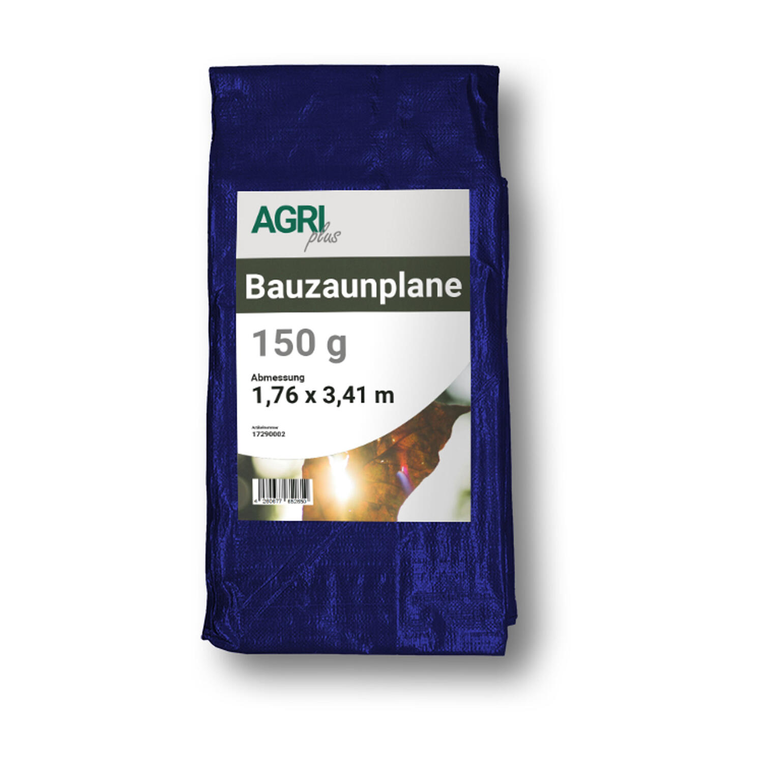 Bauzaunplane ge�st 1,76 x 3,41 m 150 g/m� blau