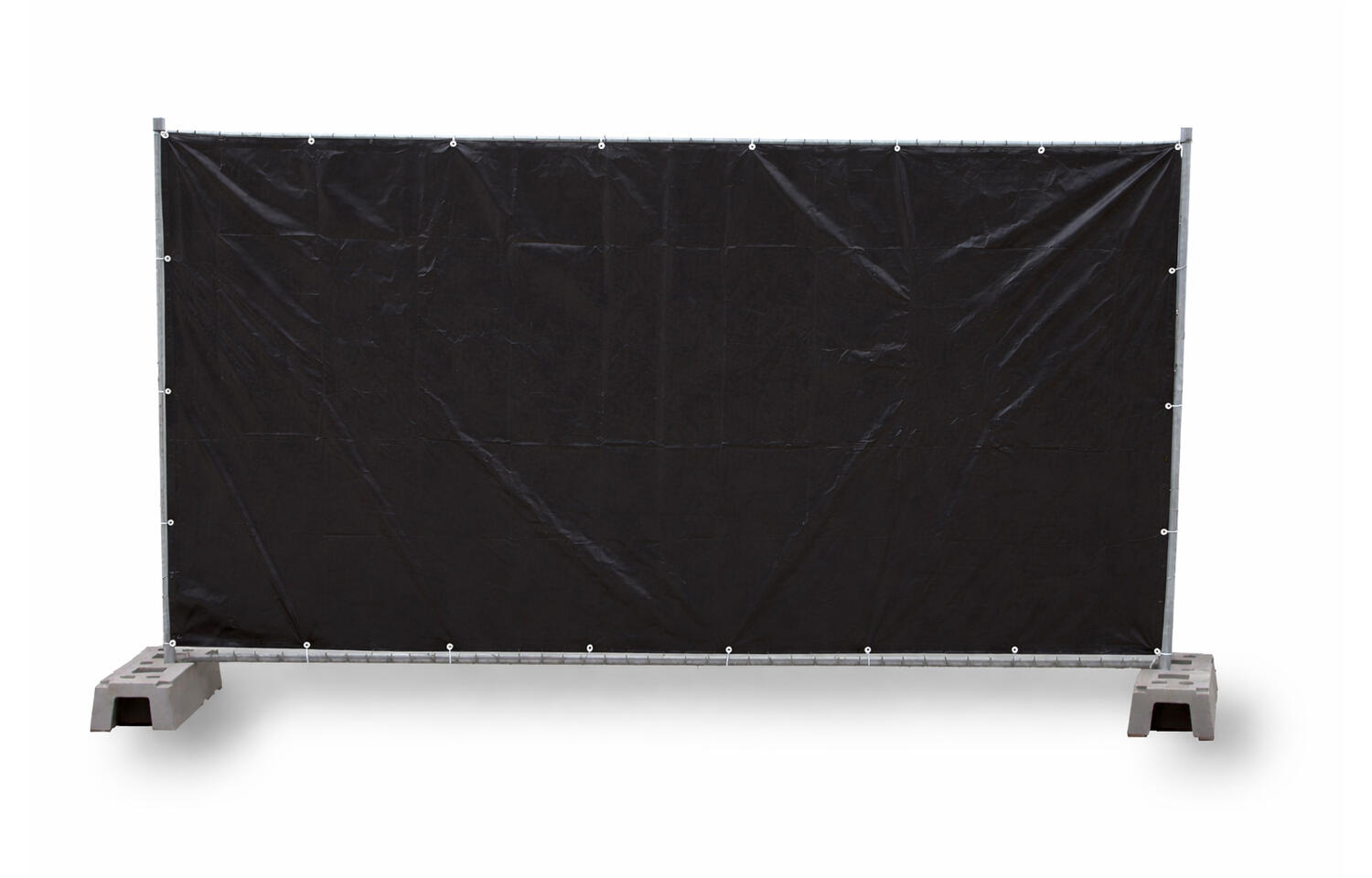 Bauzaunplane ge�st 1,76 x 3,41 m 150 g/m� schwarz