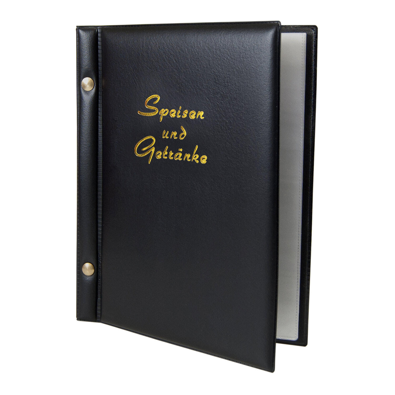 Speisekarte (PVC) Speisen und Getr�nke schwarz, 8 Seiten, A5, 1 Stk.