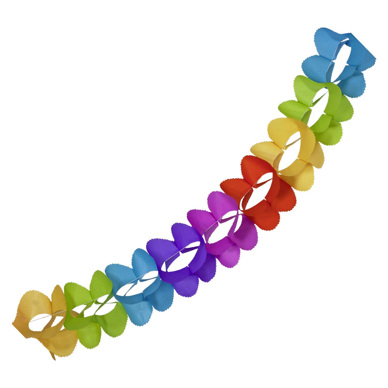 Girlande Farbenspiel aus Papier schwer entflammbar �16.5cm 3.6m, 1 Stk.
