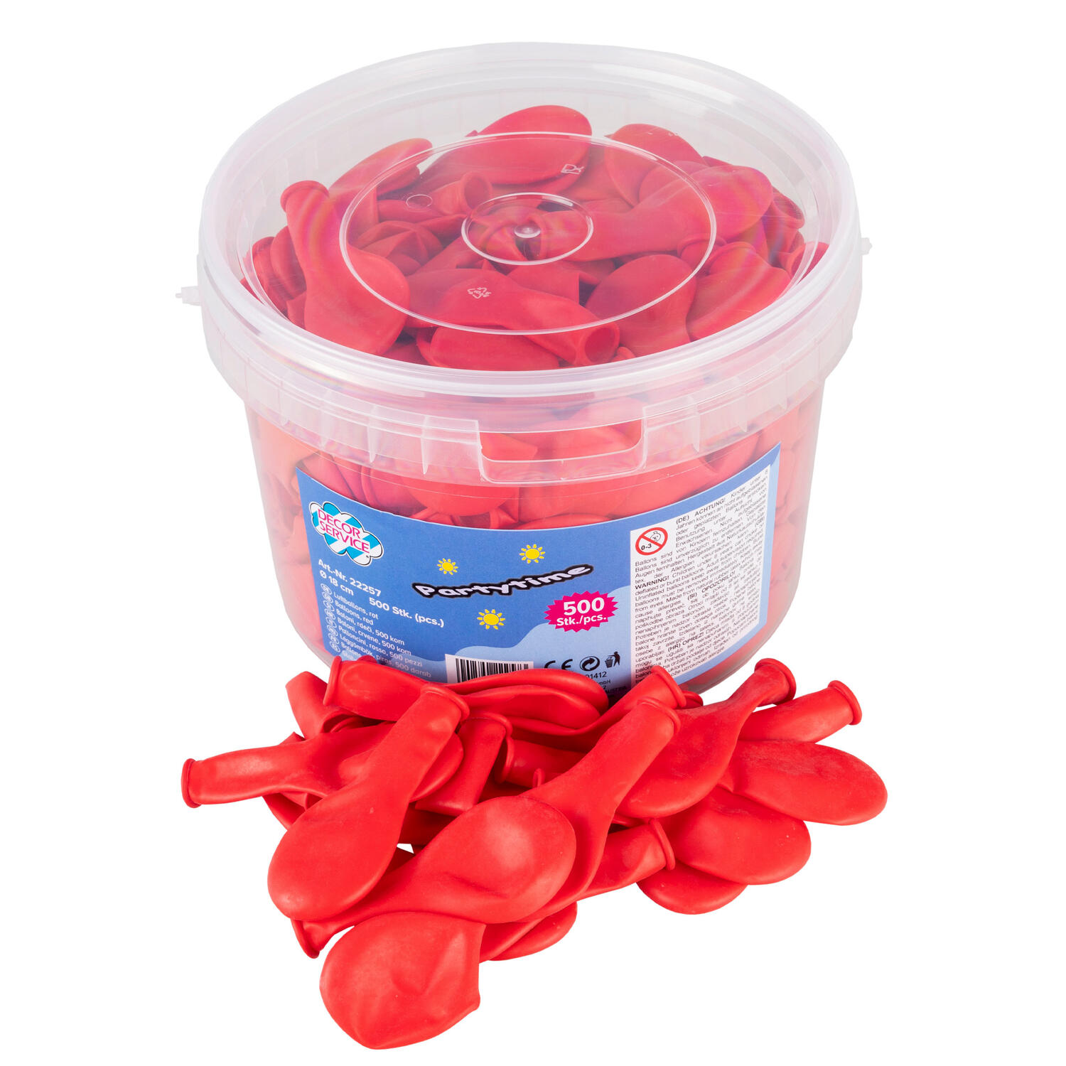 Luftballons, rot, �18cm, 500 Stk.