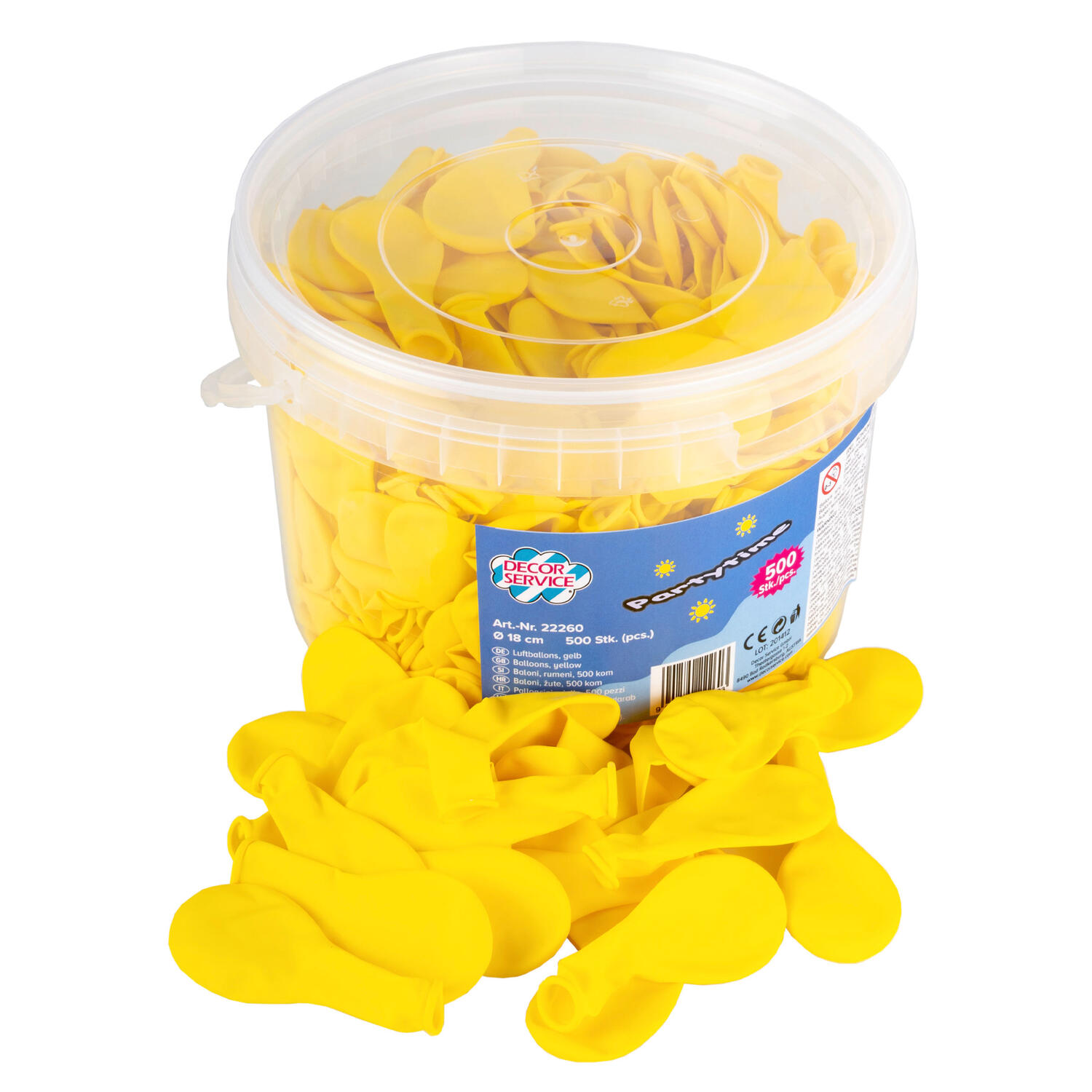 Luftballons, gelb, �18cm, 500 Stk.