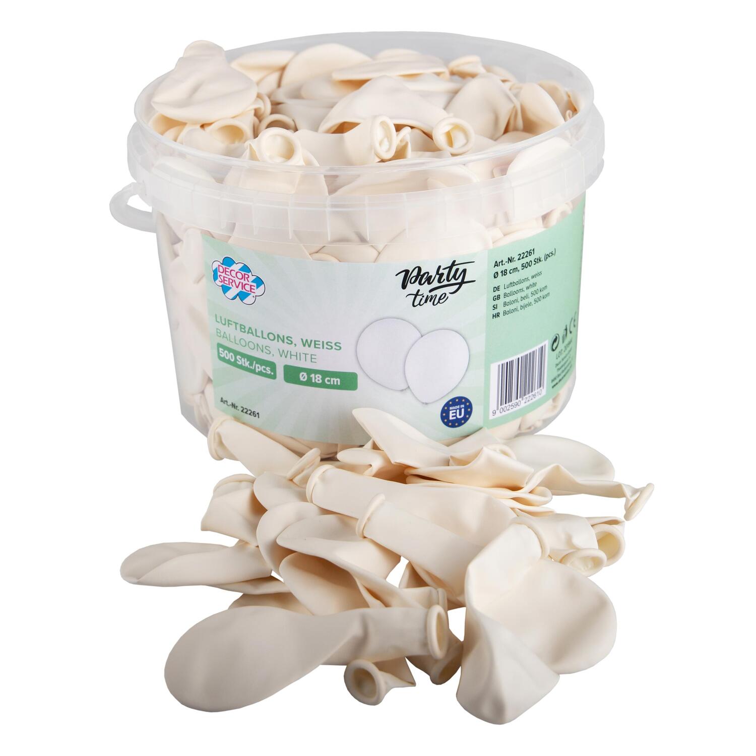 Luftballons, wei�, �18cm, 500 Stk.