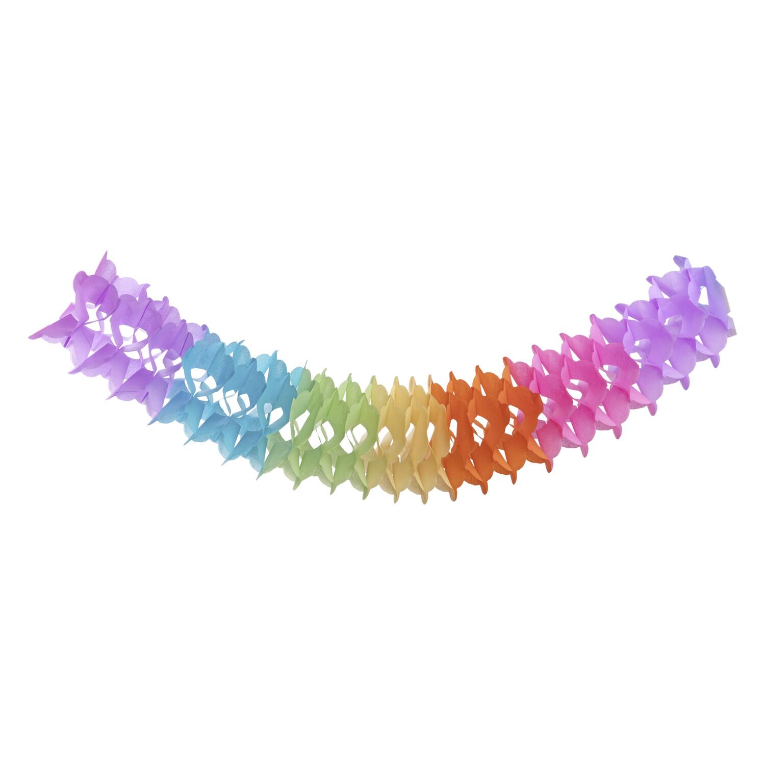 Girlande Farbenspiel aus Papier schwer entflammbar �12cm 10m, 1 Stk.