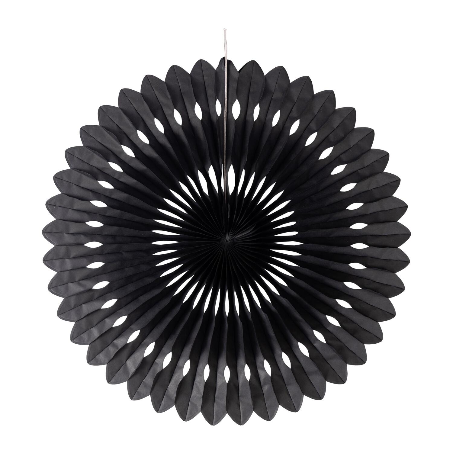 Rosette aus Papier schwer entflammbar schwarz �40cm, 1 Stk.