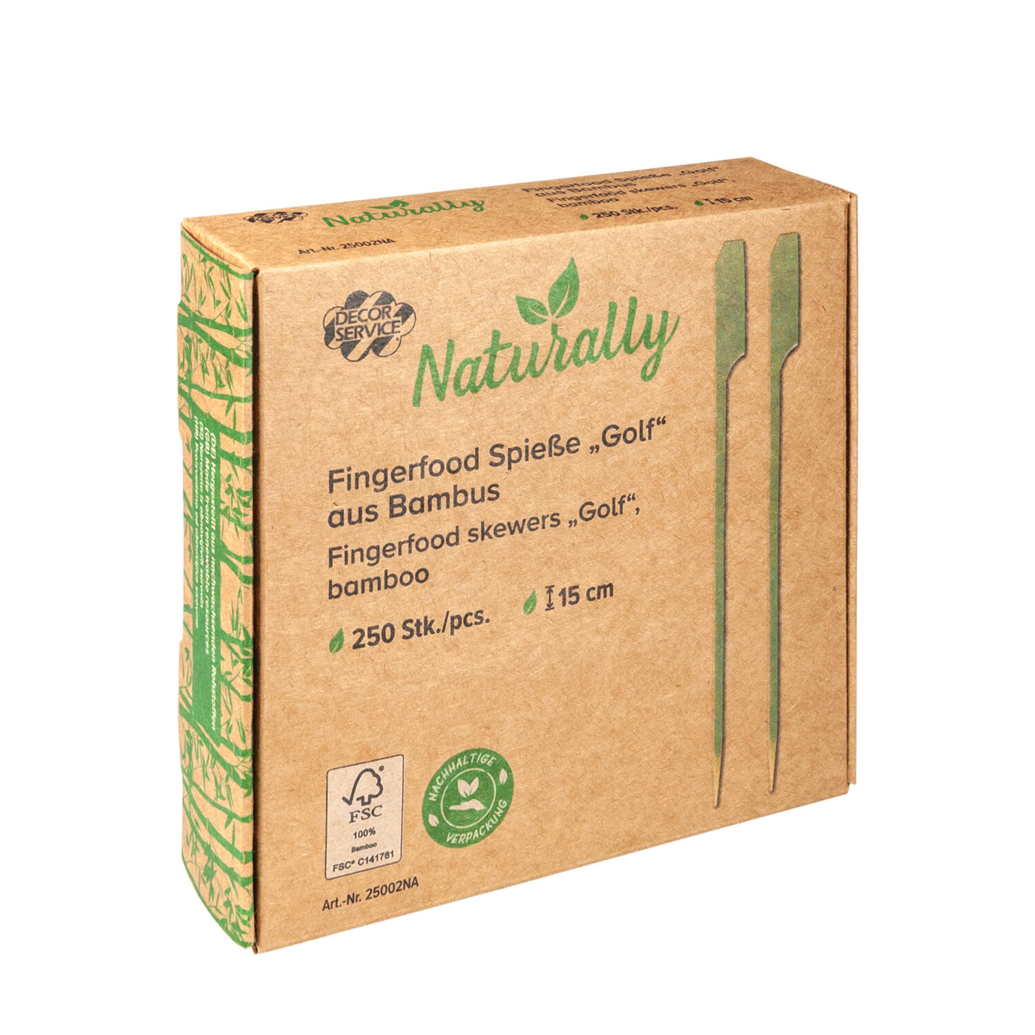 Fingerfood Spie�e Golf aus Bambus, 15cm, 250 Stk.