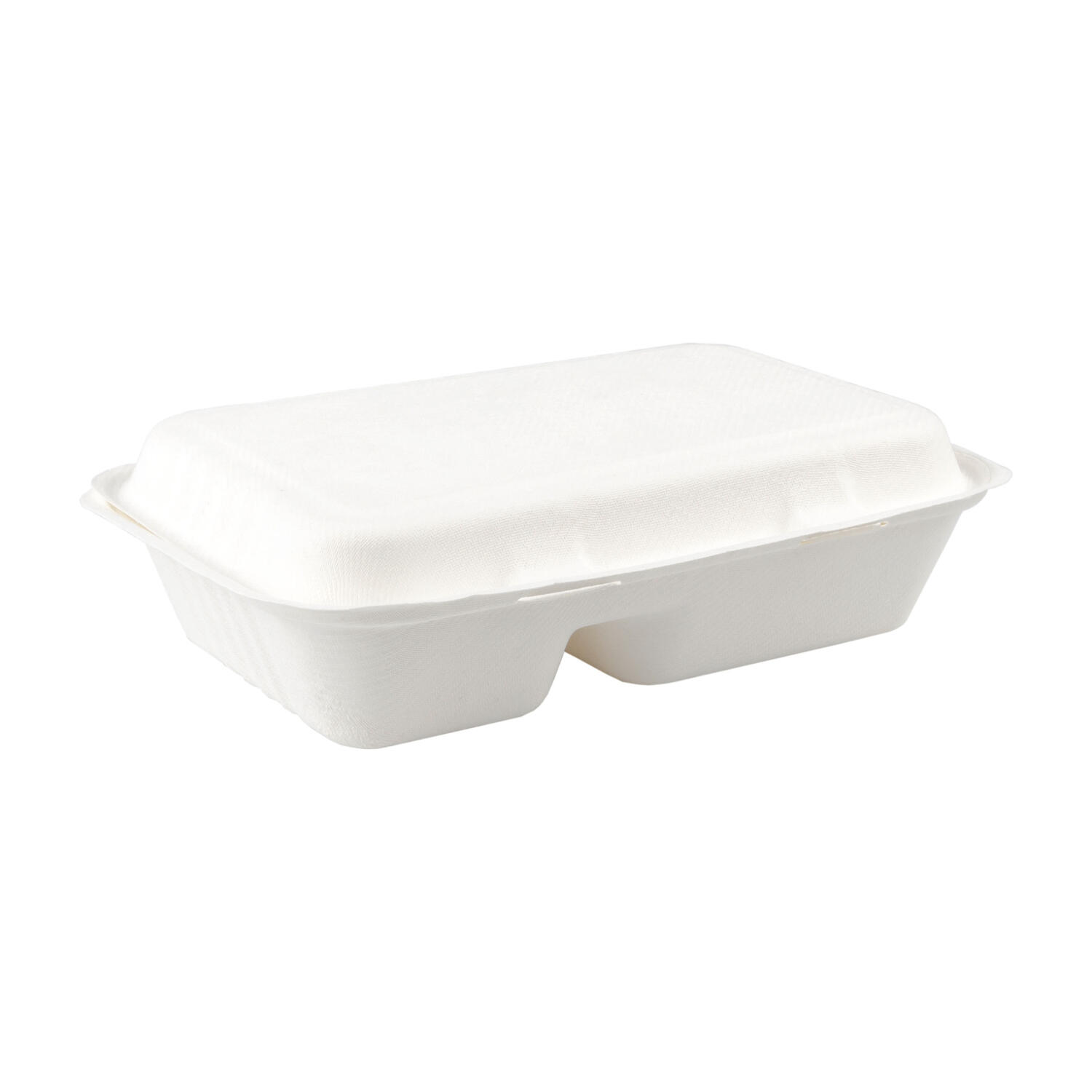 Men�boxen 2-geteilt�aus�Bagasse,�naturwei�,�25x16cm,�25Stk.