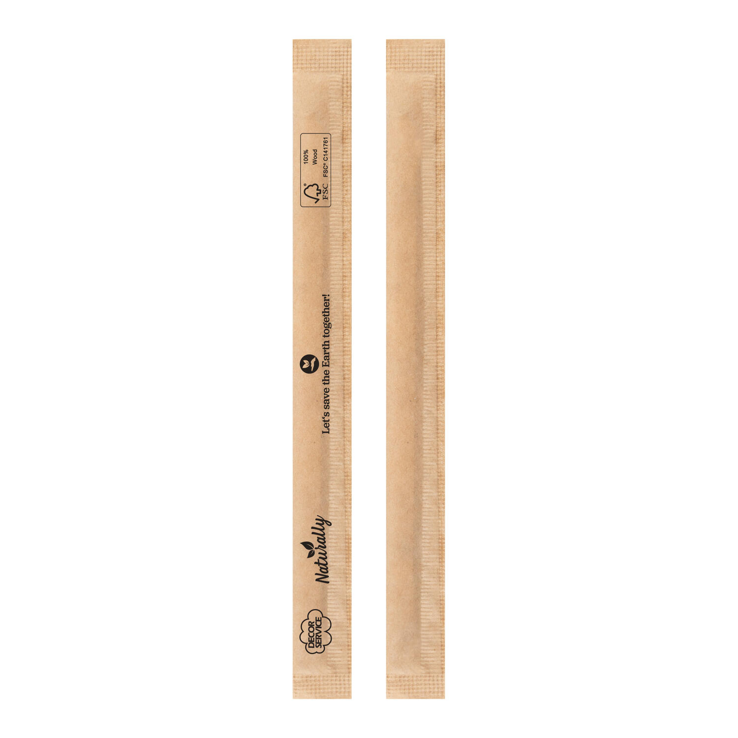 Rhrstbchen aus Holz, in Papier gehllt, 14cm, 500 Stk.