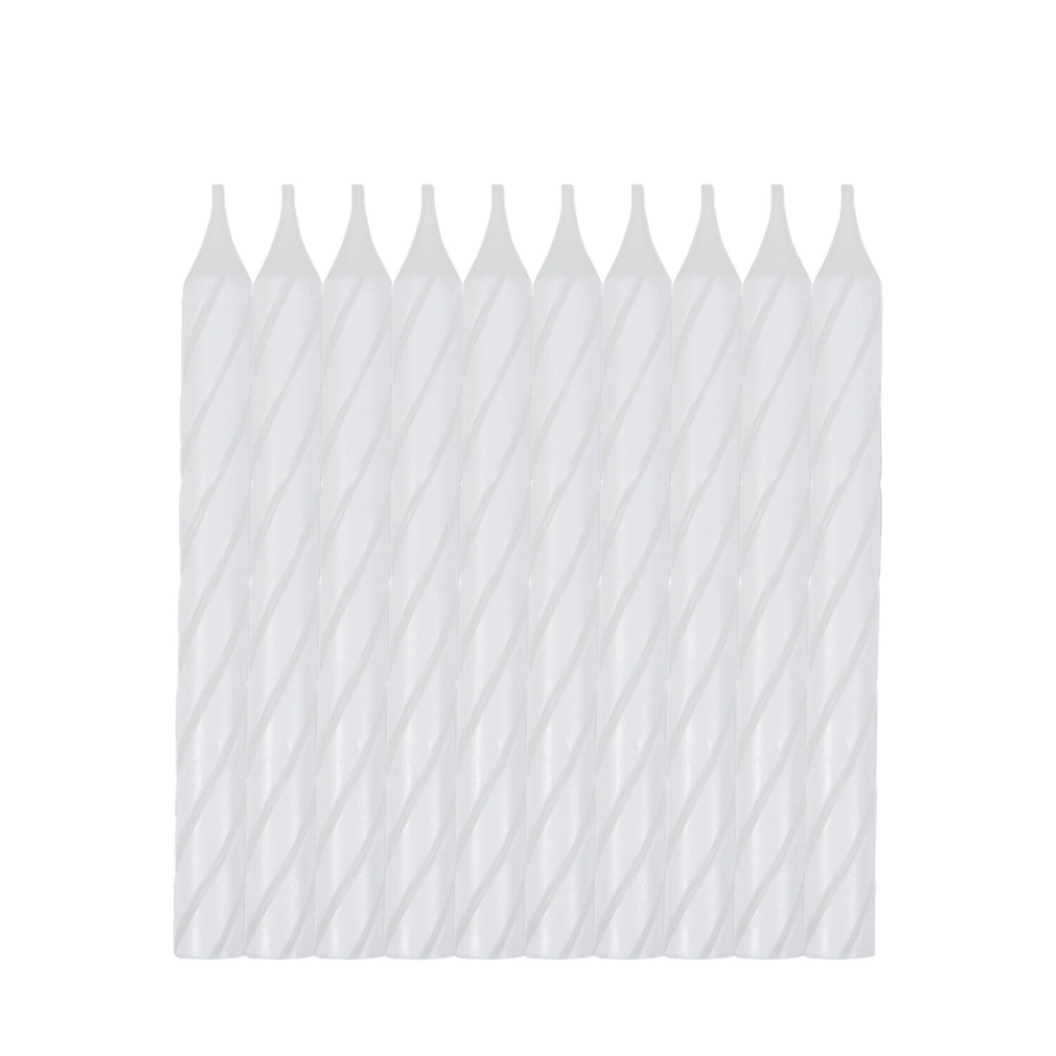 Geburtstagskerzen wei�, 6cm, 144 Stk.