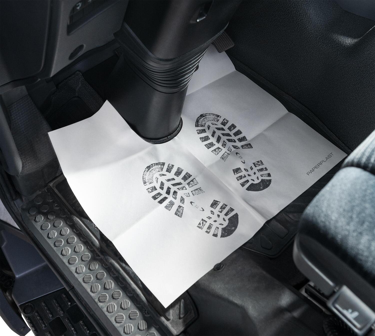 Furaumschoner Einweg-Fumatten LKW Folienbeschichtetes Papier bedruckt 450mm x 500mm, 500 Stk.