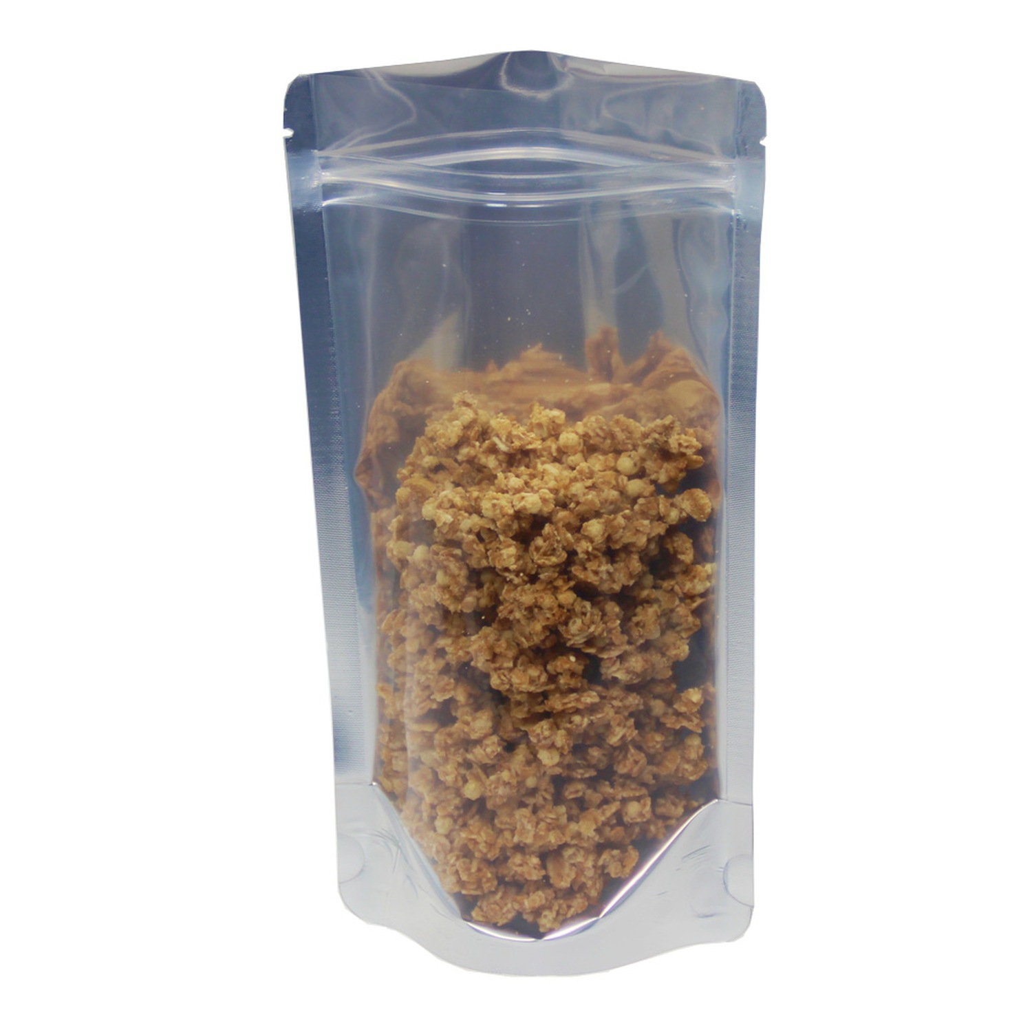 Standbodenbeutel Aluminium gl�nzend transparent 160x270x80mm 750ml, 500 Stk.