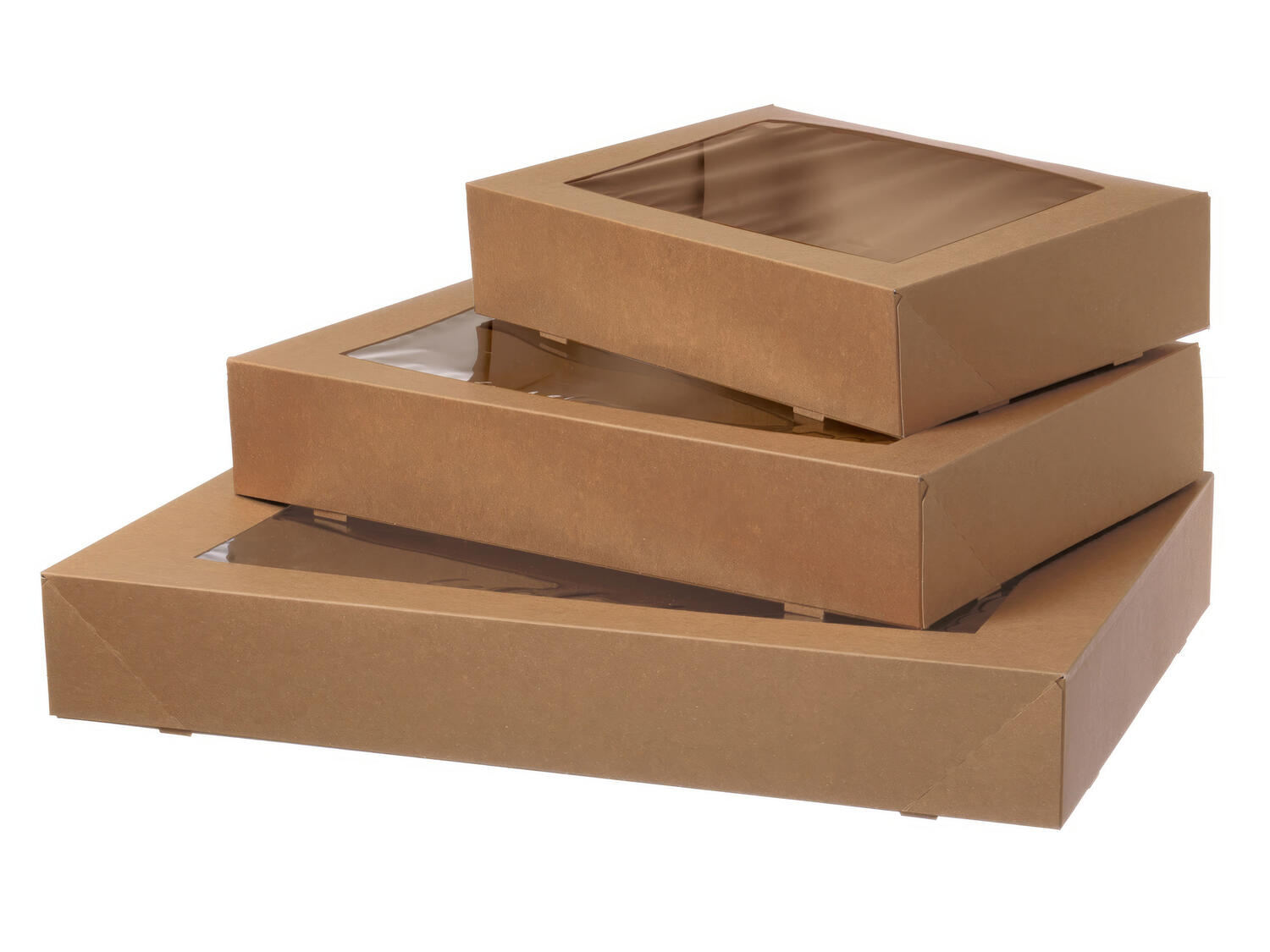 Fensterkarton Cateringkarton Geschenkkarton Transportkarton mit Sichtfenster 55 x 37,5 x 8 cm