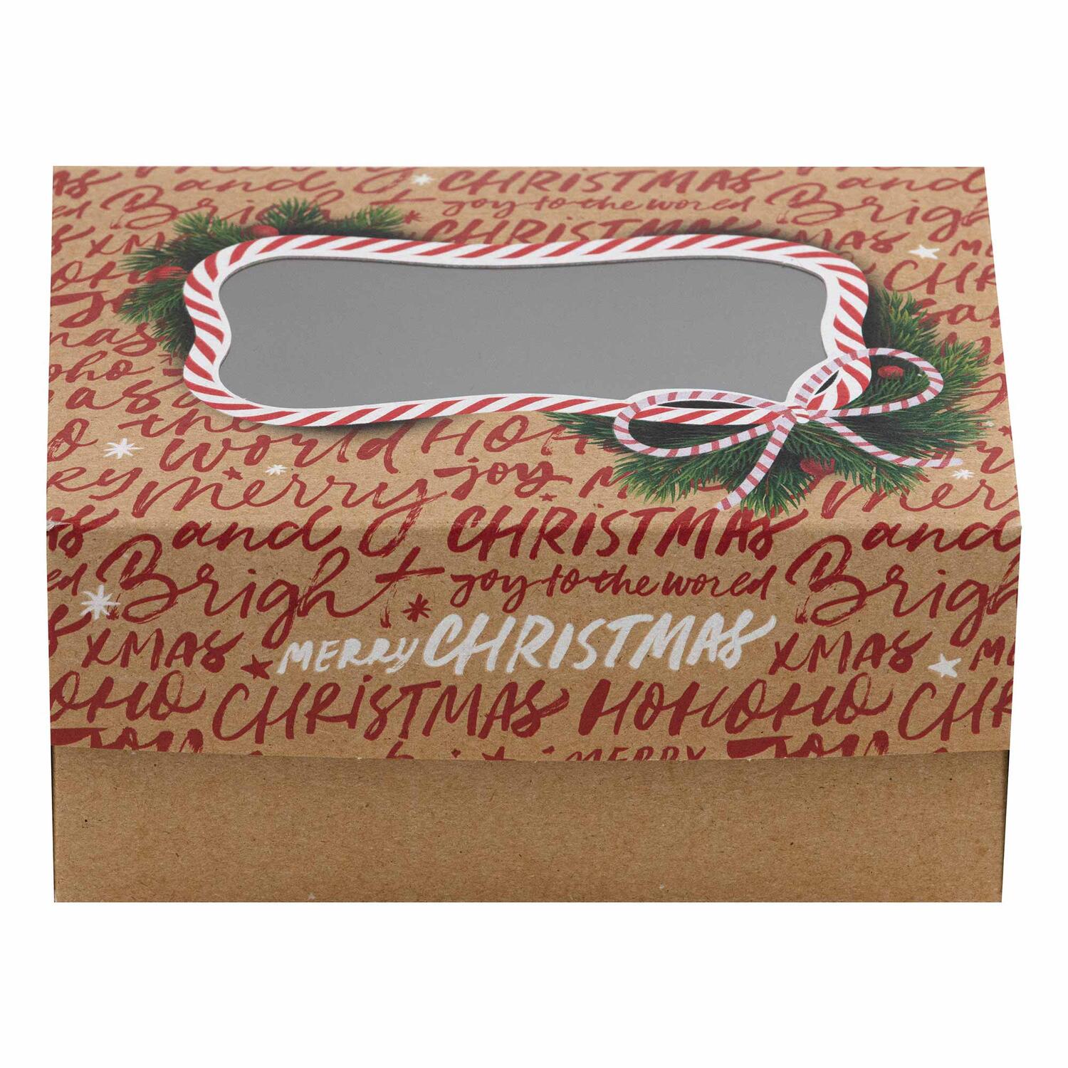 Keksbox Geb�ckkarton mit PET Beschichtung & Sichtfenster Weihnachten 170x126x78mm, 162 Stk.