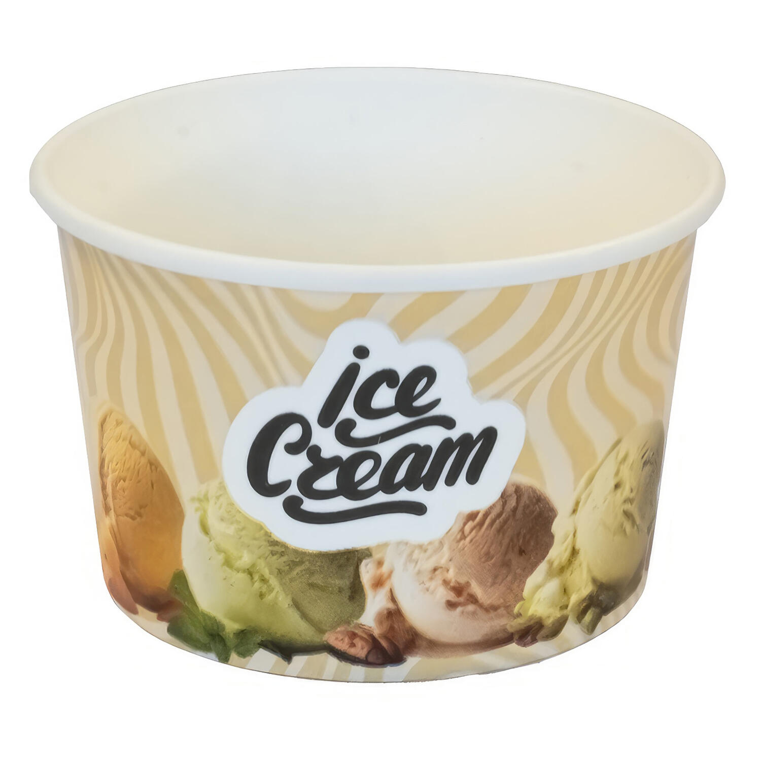Eisbecher 175ml bedruckt ICE CREAM 85 mm, 50 Stck