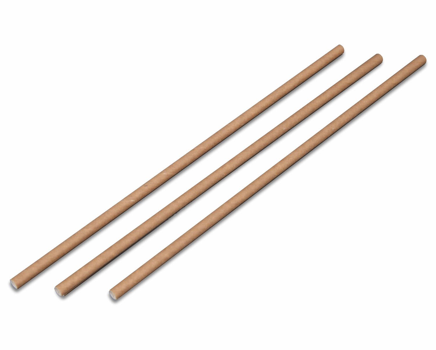 Strohhalme Trinkhalme aus Papier natur braun 6mm 24cm, 100 Stk.