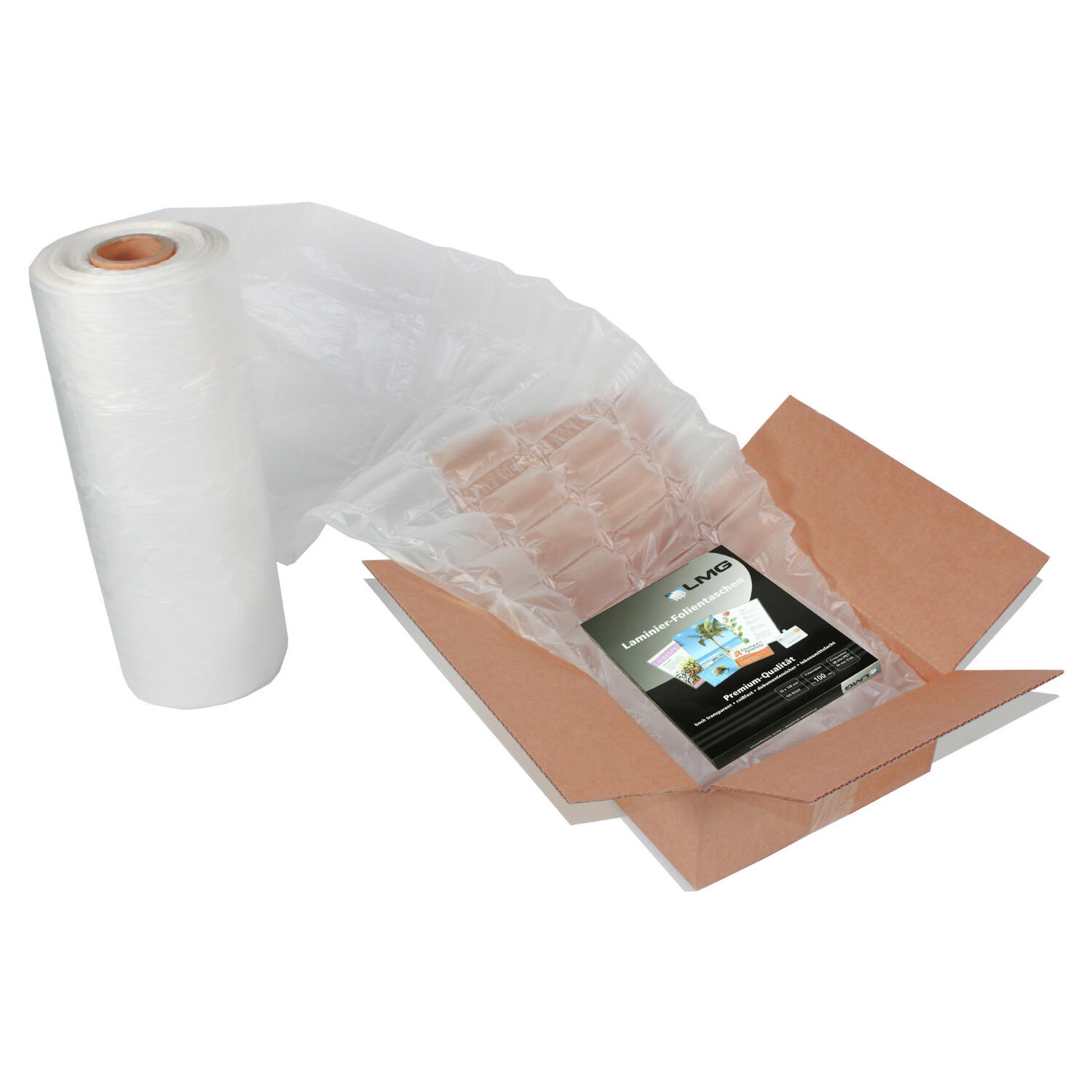 Luftkissenfolie f�r LMG Luftpolstermaschinen 400 x 250 mm eckige Kissen 300m