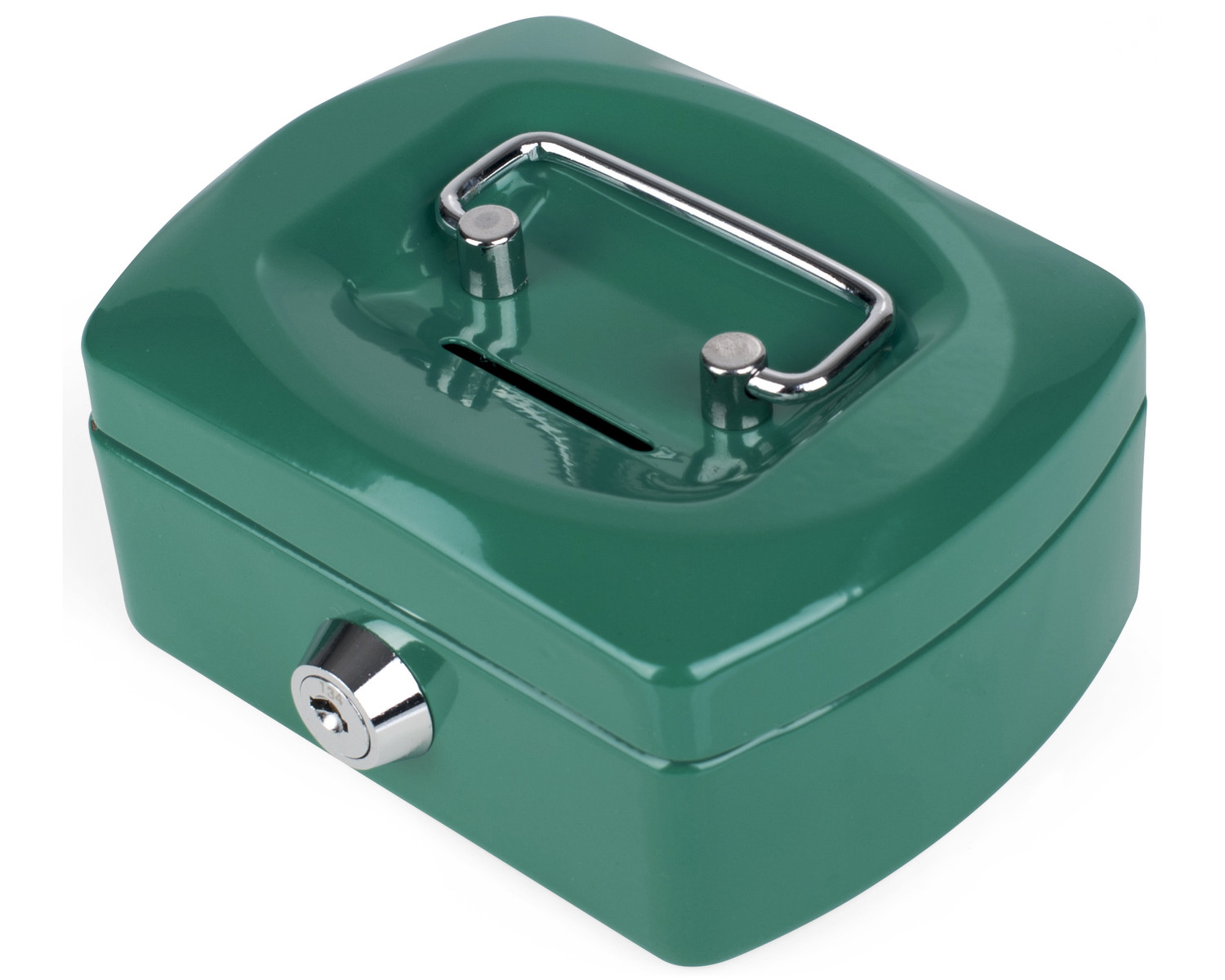 Geldkassette Spardose mit Sparschlitz mit entnehmbaren M�nzfach 125 mm, gr�n